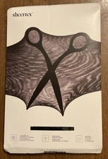 Sheertex Women's Control Top Super Sheer Rip Resist Tights Black Size Large New