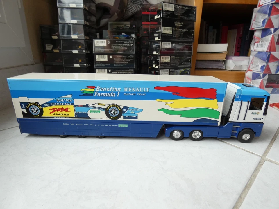 Renault AE 500 Magnum Benetton 1995 Trasportatore 1/43 Eligor LBS F1 RARO - Immagine 2 di 4