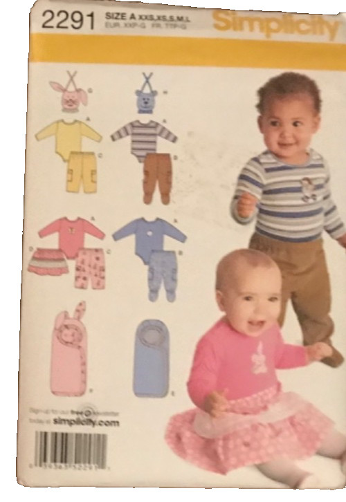 simplicity pattern 2291, Infants shirts, pants and bibs