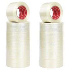 Reinforced Packing Tape 12Pack Strapping Tape 5.5 Mil x 2 inch x 50 Yds Strap...