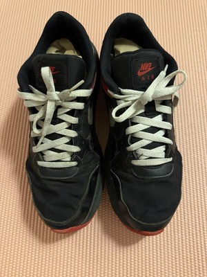 Nike Air Max Sneakers Men 11 US Black/Silver Leather/Nylon 