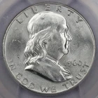 1960 50c Franklin Half Dollar - PCGS MS 64 FBL