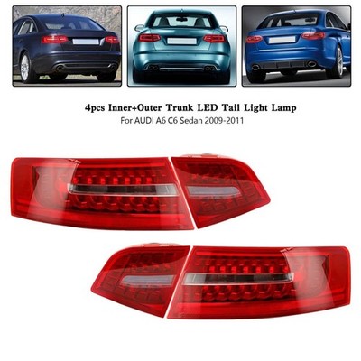 Complete Set 4x LED Tail Lights for Audi A6 C6 Saloon 2009 2010 2011 DE New