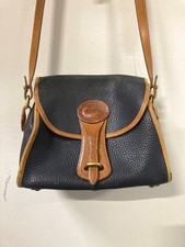 VTG Dooney  Bourke Essex All Weather Leather Crossbody Bag Purse Navy