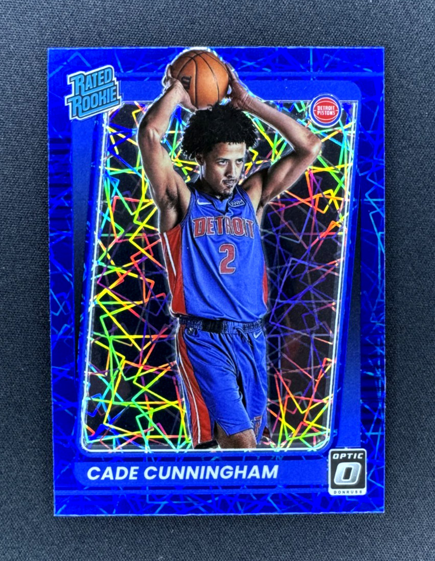 2021-22 Donruss Optic -Rated Rookie Cade Cunningham #161 Blue Velocity (RC) NM+