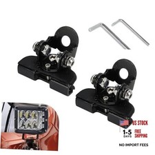 LED Light Bar Mounting Brackets, Wide-Angle Adjustable Pillar Hood 2 PCS Black