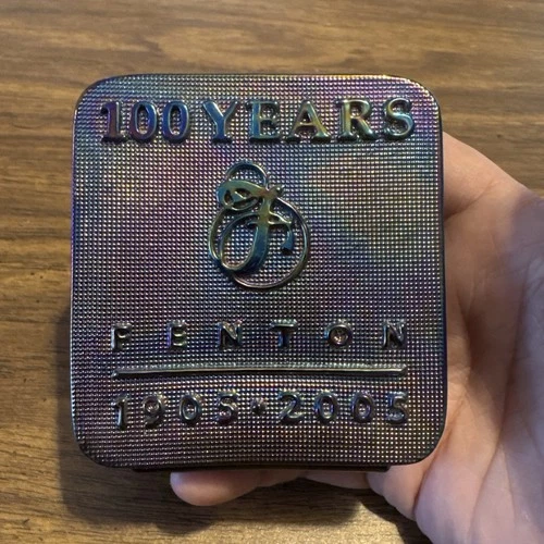 Rare Fenton 100 Year Anniversary Carnival Glass Logo