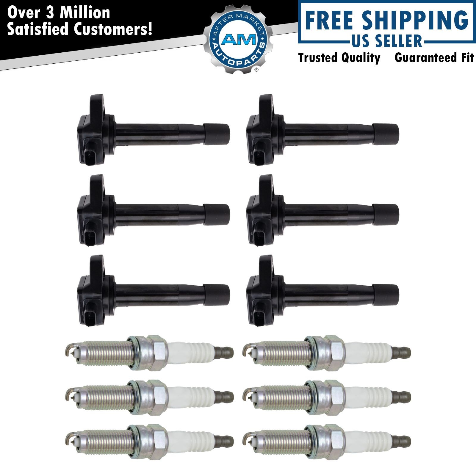 Engine Ignition Coil  NGK Spark Plug Kit 12 Piece Set for Acura Honda