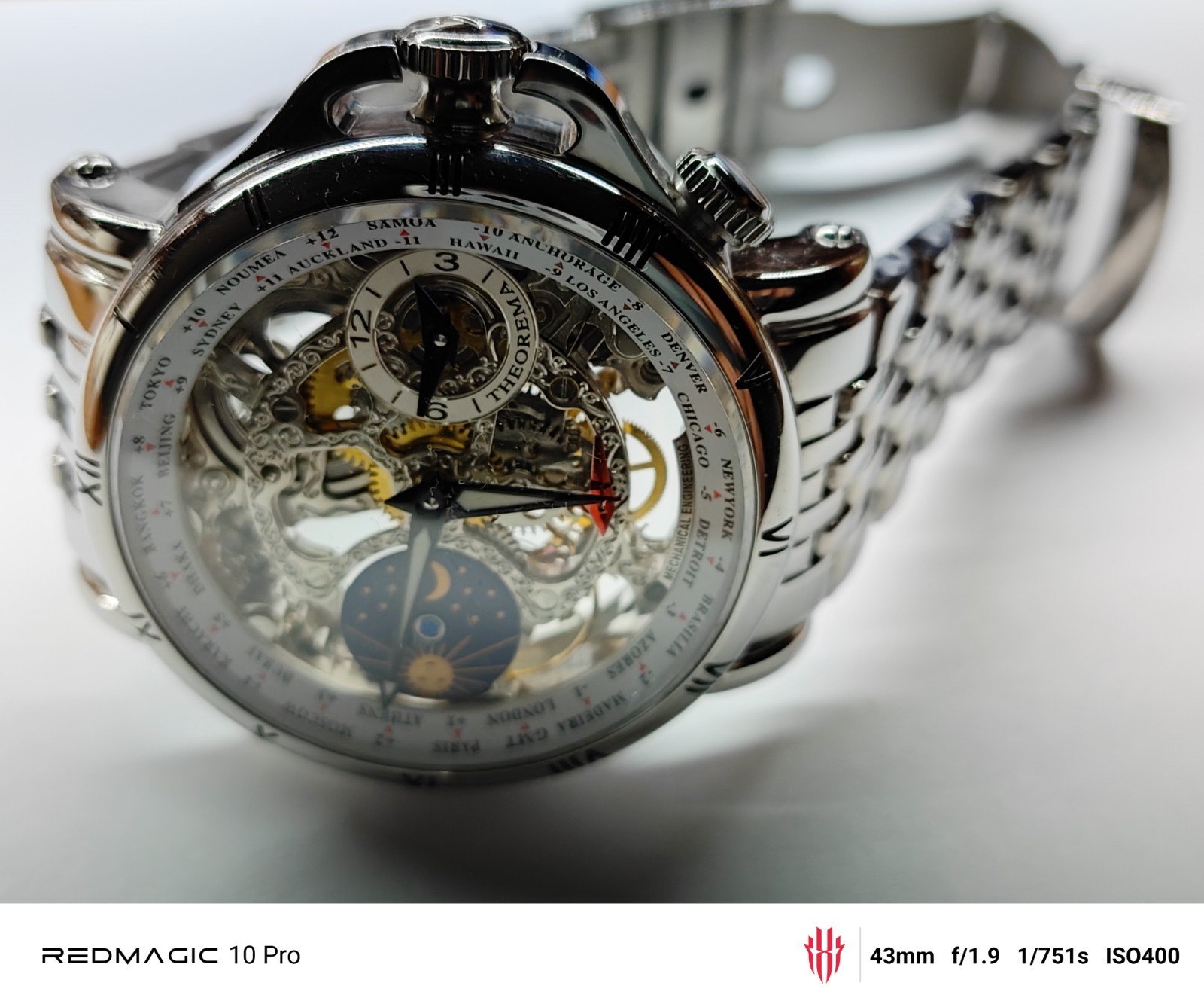 Theorema Skeleton Automatic Mechanical Watch Silv… - image 1