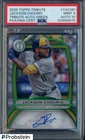 2025 Topps Tribute Green Jackson Chourio Brewers 76/99 PSA 9 PSA/DNA 10 AUTO