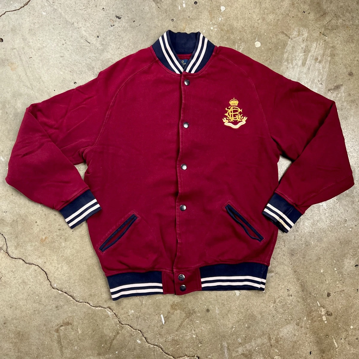 Polo by Ralph Lauren バーガンディ ジャケット L 90s Polo Ralph Lauren Cotton Outer Shell Red Coats, Jackets & Vests