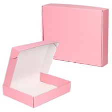 OUGEBOX 10x8x2 In Pink Shipping Boxes Medium, Pack of 30 Corrugated Mailer Bo...