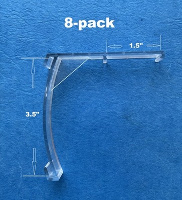 8-pack Vertical Blinds Channel Panel Valance Clips, blinds parts