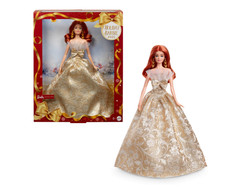  HOT SALE Barbie Signature 2025 Holiday Barbie Doll Red Hair Silver Gold