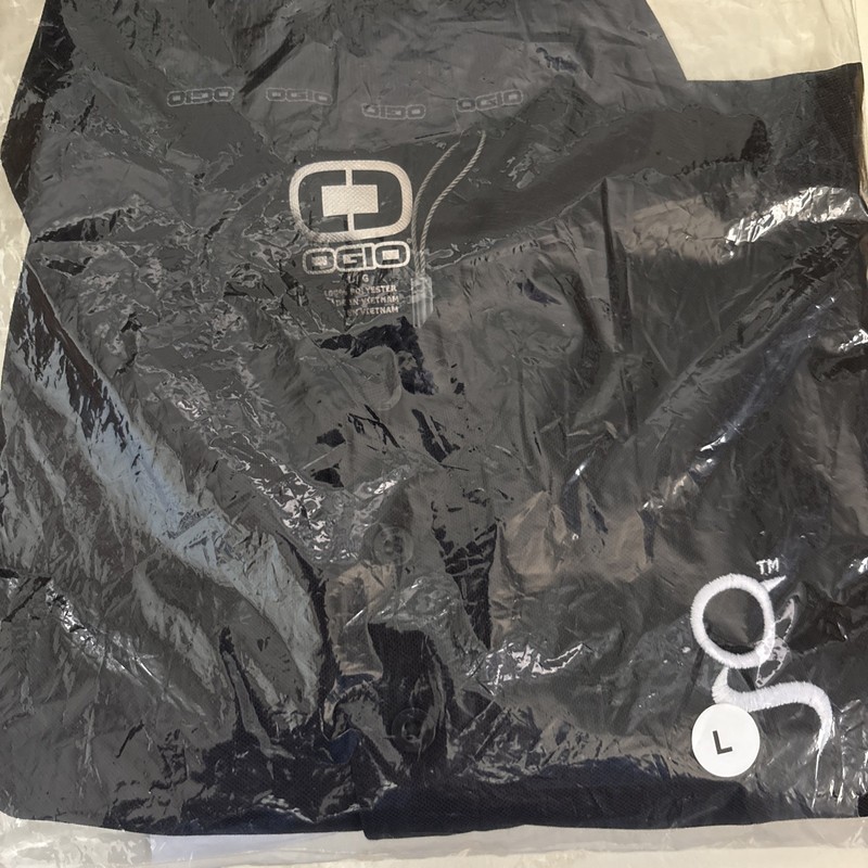 Game Garcia & Vega Black Embroidered Collared Polo Shirt Size Large