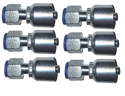 (6)  -06 Female ORFS Hydraulic Fitting  X 3/8'' ID Hose - 1JS43-6-6