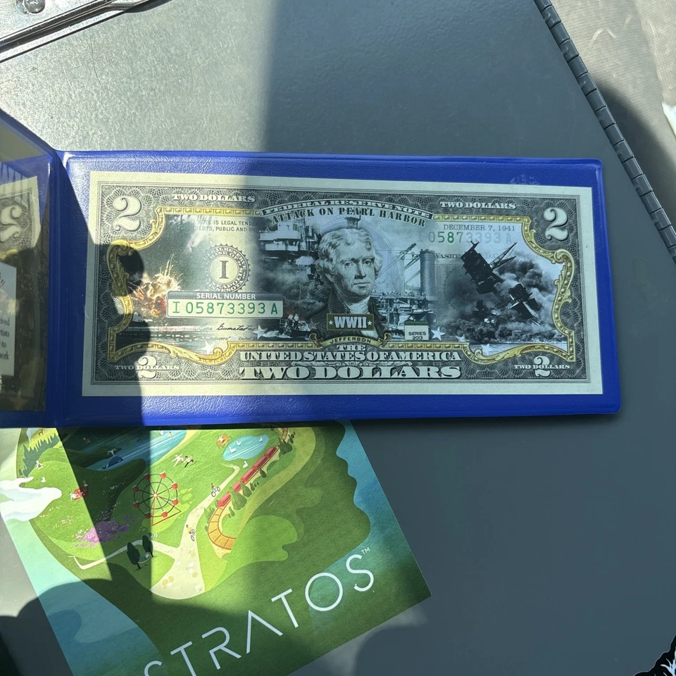 HAWAII Overprint WWII Emergency Pearl Harbor Tribute on Legal Tender $2 U.S Bill - Image 2 of 4