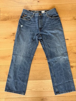 ARIAT Jeans Men 38x30 (Measures 36x29) Blue M4 Low Rise Relaxed Boot Cut Cowboy