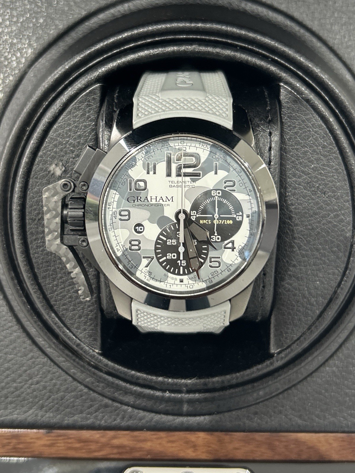 Graham Chronofighter Oversize Black Arrow Men's Watch 47mm Full Set Box Papers