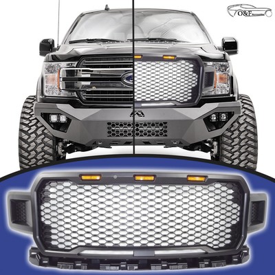 For 2018 2019 Ford F150 Raptor Honeycomb Grille Matte ...
