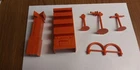 Vtg Marx Operation Moon Base / Cape Canaveral Rare Orange Lot of 6