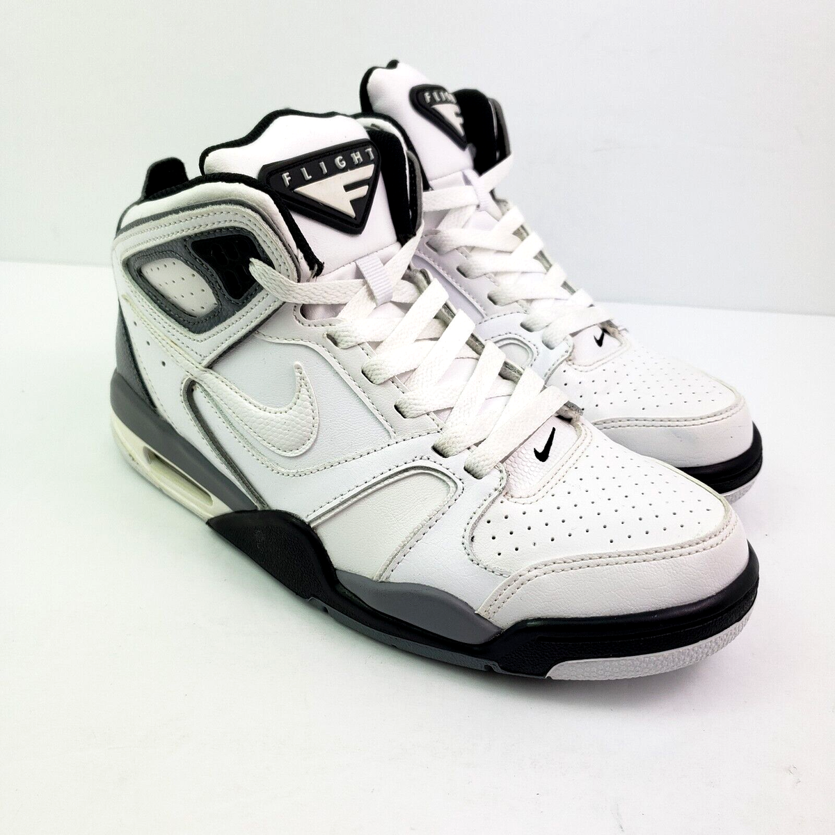 Nike Air Flight Falcon Mens Sz 7 Womens Sz 8.5 White Gray Sneaker 