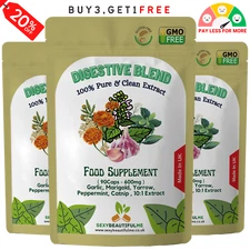 Digestive Complex 6000mg–Stomach Cramp&Bloating Relief–Digestive Health Capsules