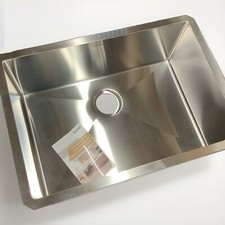 27" Undermount Sink Kitchen Sink Single Bowl Stainless with Roll Up Rack 27 Inch
