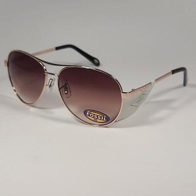 Fossil FW51 Pilot Sunglasses Gold Tone and Tortoise Frame  display picture 2