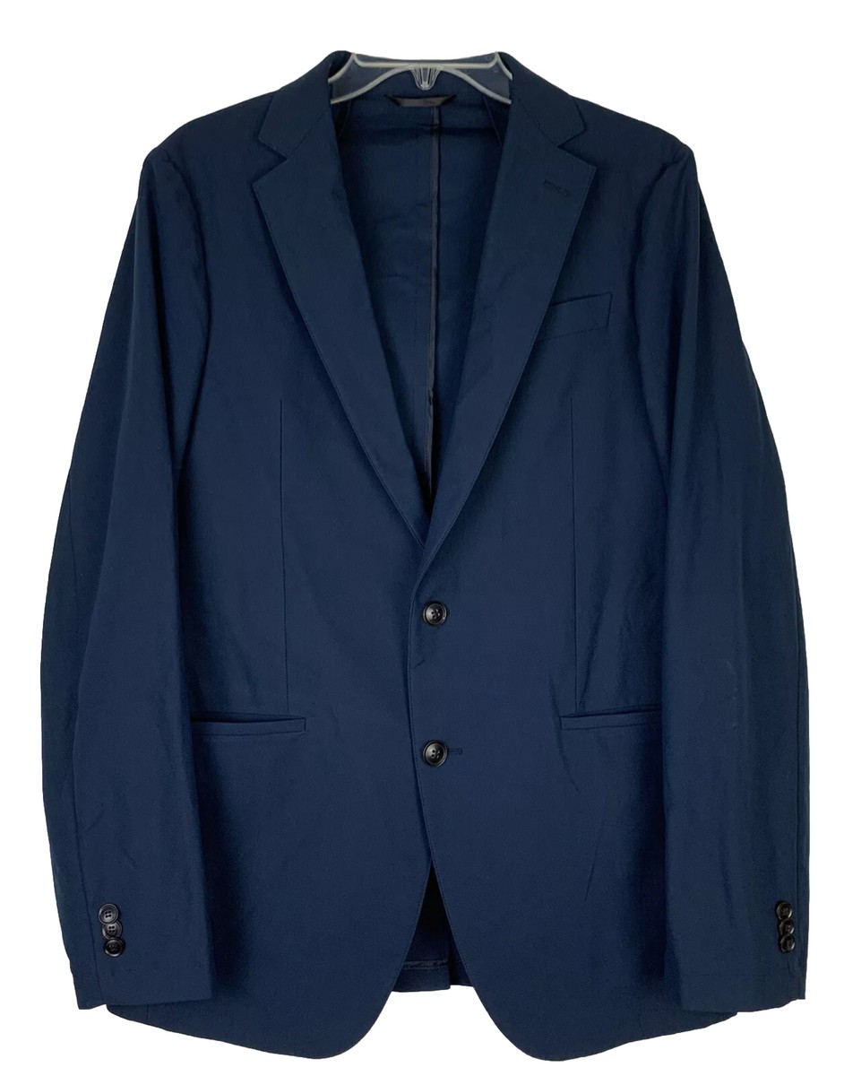SENE Soho FlexTech Blazer Jacket Sport Coat Men’s Size 39 1/2 Navy Custom  Made