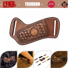 Tourbon Leather Folding Blade Knife Sheath Belt Pouch Tool Pocket Knives Carrier