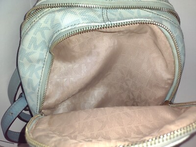 Michael Kors Rhea Rare White & Soft Sky Blue Medium Backpack  display picture 2