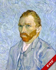 VINCENT VAN GOGH SELF PORTRAIT PAINTING 8X10 REAL CANVAS GICLEE ART PRINT