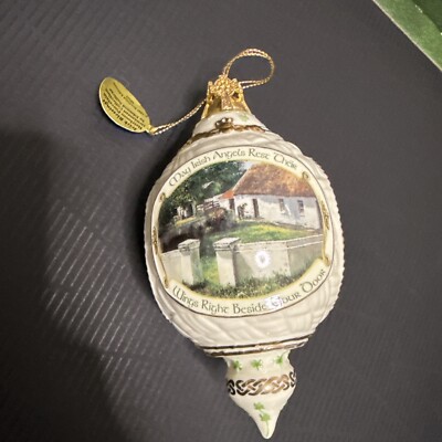 Bradford Irish Blessing Porcelain Ornament:  may Irish Angels rest  