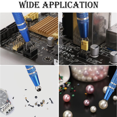 Ic Extractor Electronic Components Blue Four-claw Pick Up Pen Hand Tool  Chip Pick Up Ic Pick Up Phone Repair Tool Ic Chip Pick Up Screw Precision  Electronic Component Parts Pick Up Capacitor