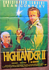 SEAN CONNERY,CHRISTOPER LAMBERT (HIGHLANDER II) ORIG,RARE EURO VER,MOVIE POSTER