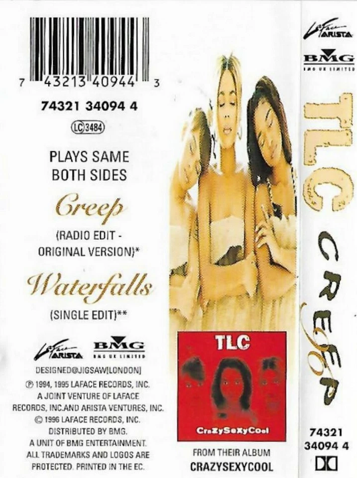 TLC Creep 96 / Waterfall cassette single Hip Hop RnB/Swing, Pop Rap - Image 3 of 4