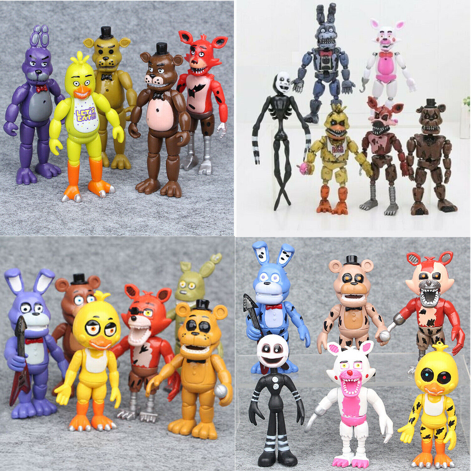 5PCS A Set Fnaf Five Nights at Freddy´s 5.5 Action Figures With Light Toys  Gift 