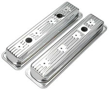 Trans-Dapt Performance 9702 TRADITIONAL Design Valve Covers; SHORT; 5.0-5.7L Fit