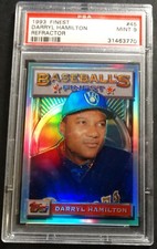 1993 DARRYL HAMILTON TOPPS FINEST REFRACTOR #45 PSA 9 BREWERS (045)