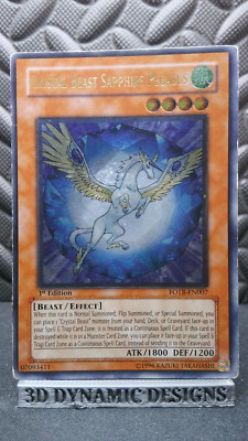 | Yugioh Crystal Beast Sapphire Pegasus FOTB-EN007 1st Ed Ultimate Rare HP   |