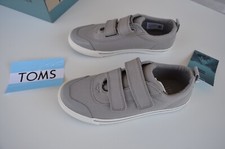 Toms Youth Doheny Slip Ons Drizzle Grey Canvas Size Youth 12-5