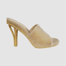 Bottega Veneta Women's Beige Soft Mule Slide Heel Sandal Shoes Size 38