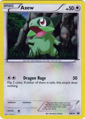axew mcdonald's pokemon card MCDONALD BLACK WHiTE Metal Gnaw (20) Weakness Fairy 2 Resistance None None Retreat Cost some axews ive done for