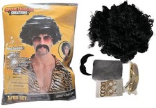 Spooktacular Creations Halloween Afro Wig Disco Costume Accessories Set NEW