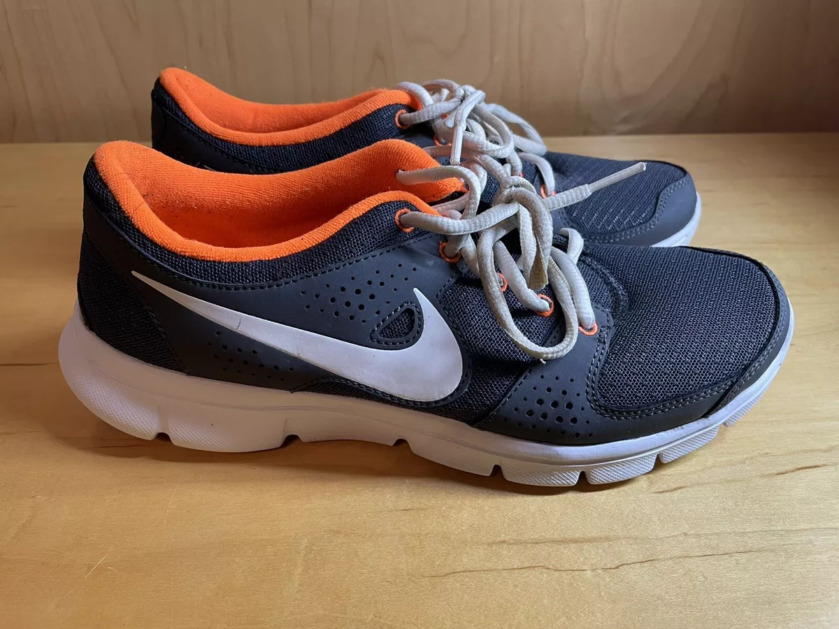 Nike gray and orange shoes sale