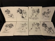 Shell Oil Patriots Giants Taylor Simms Print Lot Hannah Jackson Carson Van Pelt