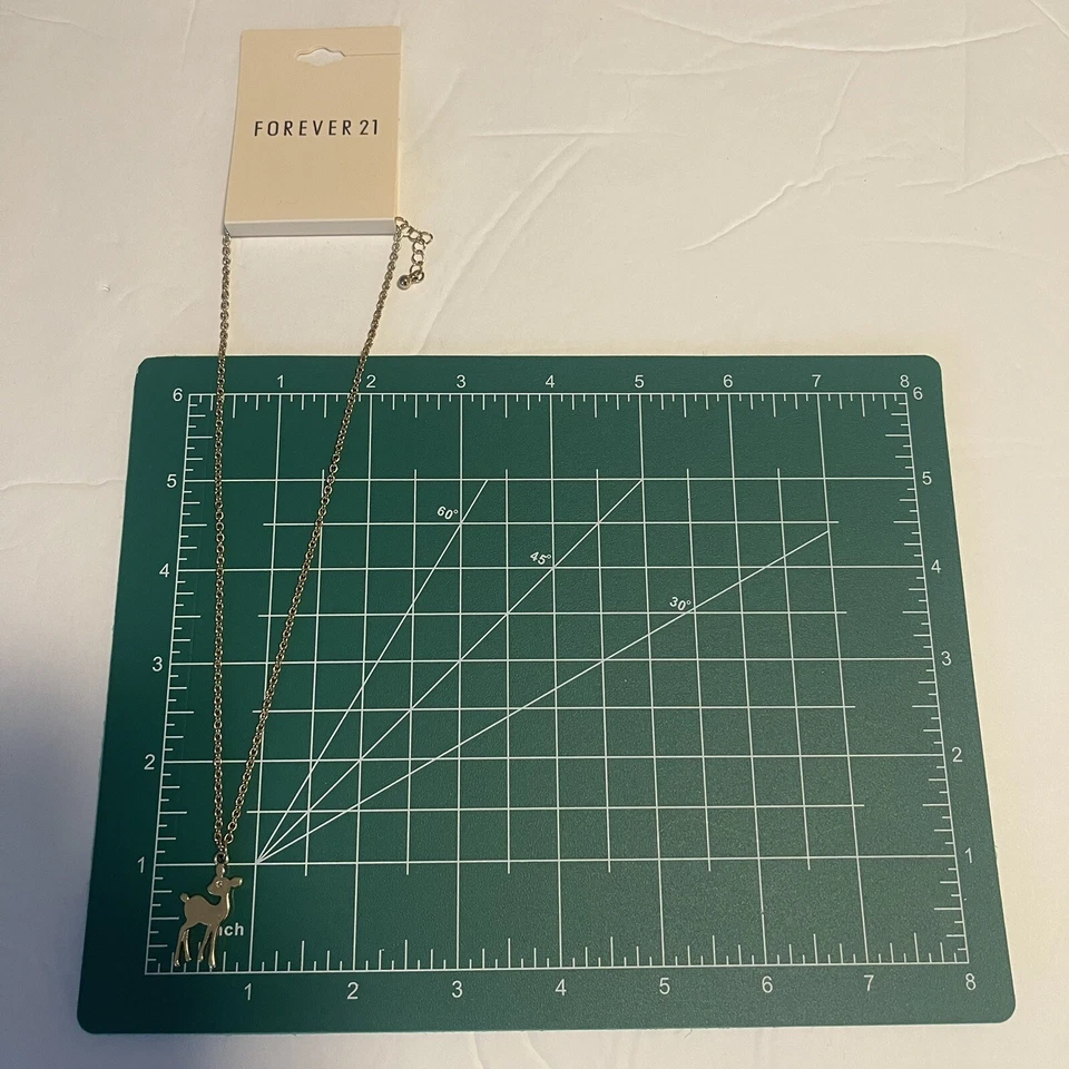 Collar Forever 21 Ciervo Colgante Tono Dorado Ajustable Nuevo Con Etiquetas Foto 4 de 4