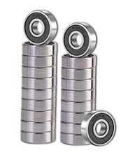 SHKI 20 Pcs 608 2RS Ball Bearings Bearing Steel and Double Rubber 608RS 608RS