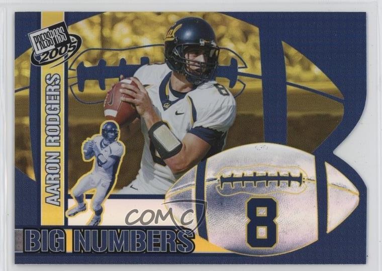 2005 Press Pass Big Numbers Aaron Rodgers #BN17 Rookie RC 0y5c